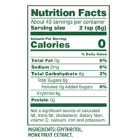 WHOLE EARTH Monk Fruit Sweetener with Erythritol, Plant-Based Sugar Alternative, 12 Ounce Pouch
