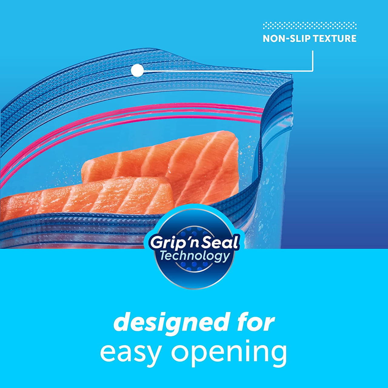 Ziploc Two Gallon Food Storage Freezer Bags, Grip 'n Seal Technology for Easier Grip, Open, and Close, 10 Count Clear