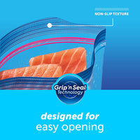 Ziploc Two Gallon Food Storage Freezer Bags, Grip 'n Seal Technology for Easier Grip, Open, and Close, 10 Count Clear