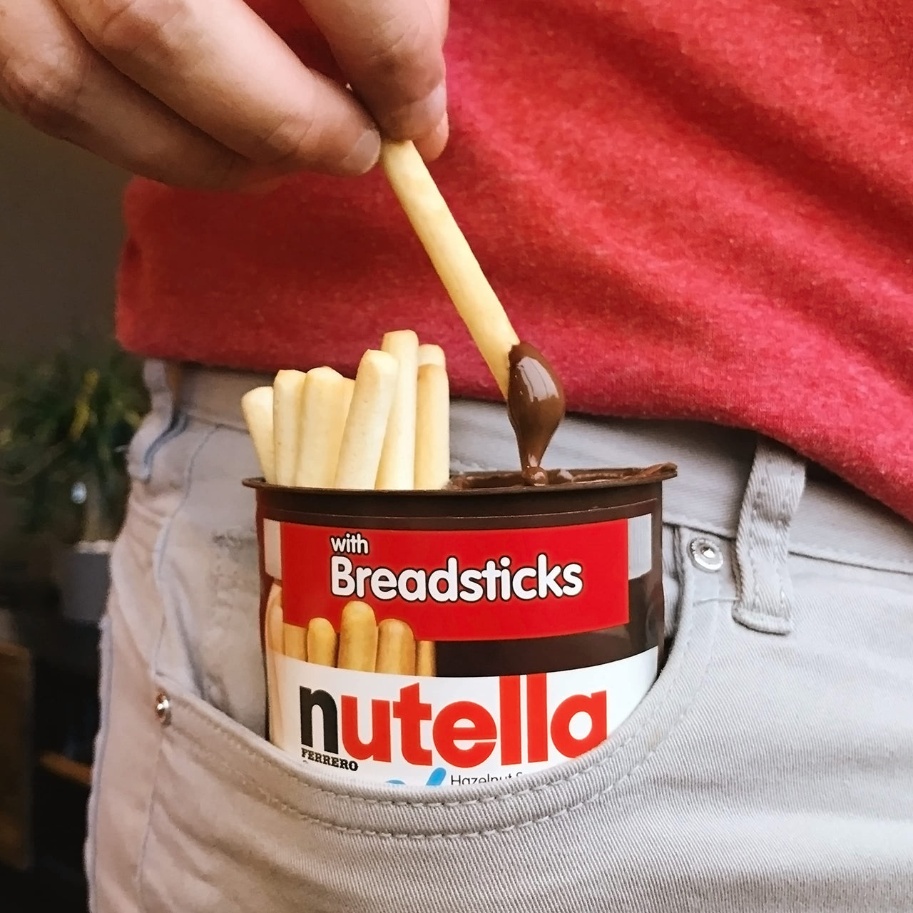 Nutella & GO! Hazelnut And Cocoa Spread With Breadsticks, Snack Pack, Easter Basket Stuffers, 1.8 oz each, 4 Pack