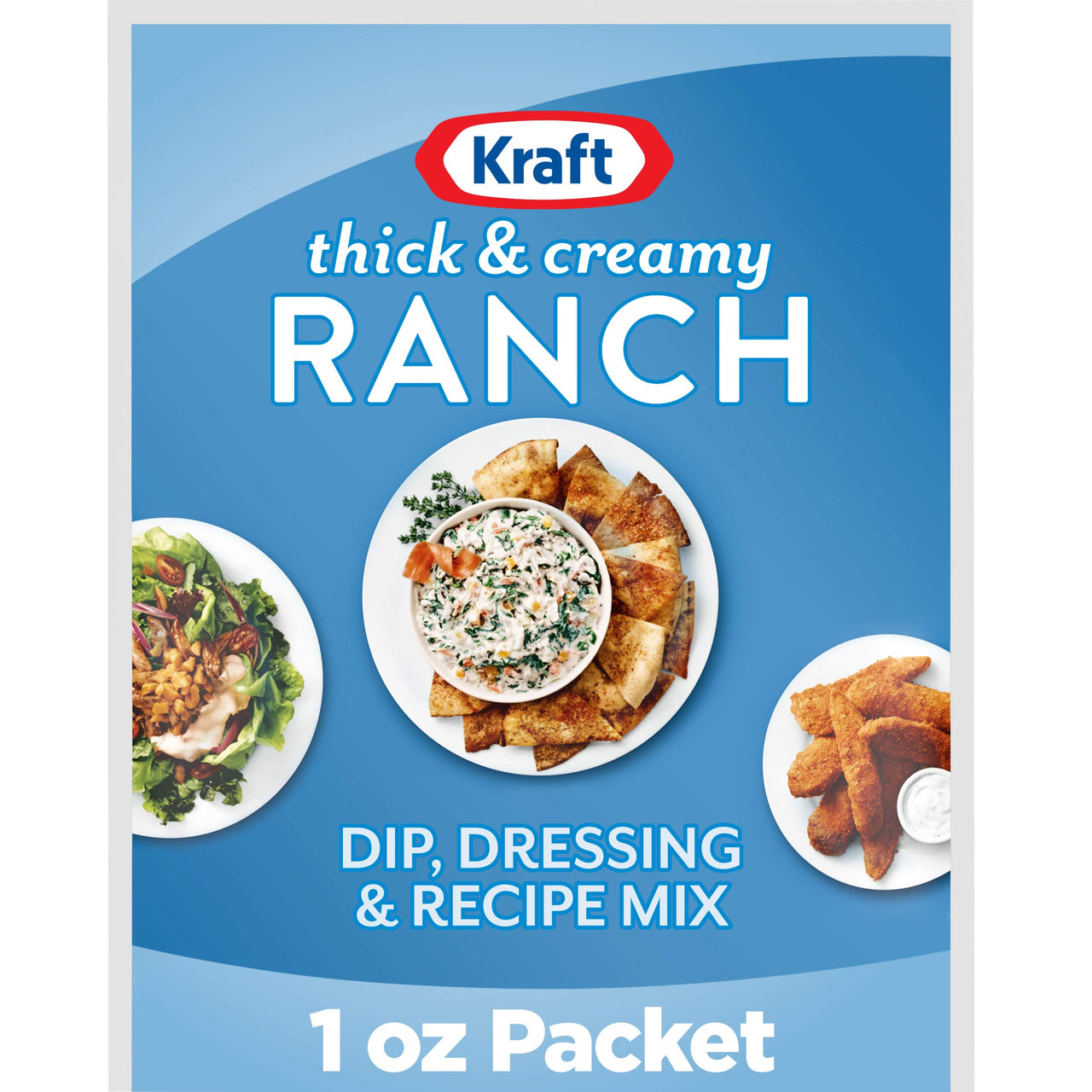 Kraft Thick & Creamy Ranch Dip, Dressing & Recipe Mix (1 oz Packet)
