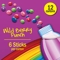 Skittles Singles to Go Wild Berry Punch, Powdered Drink Mix, Zero Sugar, Low Calorie, Includes 12 boxes, 6 Servings per Box, 72 Total Servings