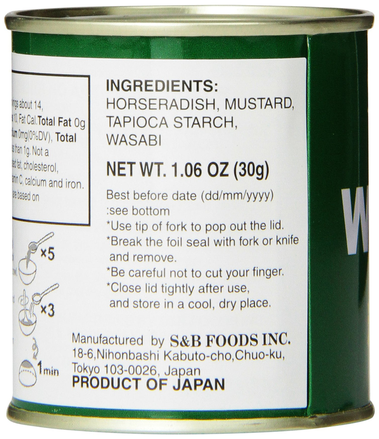 S&B Wasabi Powder, 1.06-Ounce (Pack of 3)