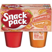 Snack Pack Strawberry and Orange Juicy Gels, 4 ct