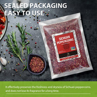 Soeos Sichuan Peppercorns, Authentic Szechuan Pepper corn, Tingle and Numbing Effect, Less Seeds, Strong Flavor, Essential for Kung Pao Chicken, Mapo Tofu, 16 oz (454g), Grade A Red Peppercorn