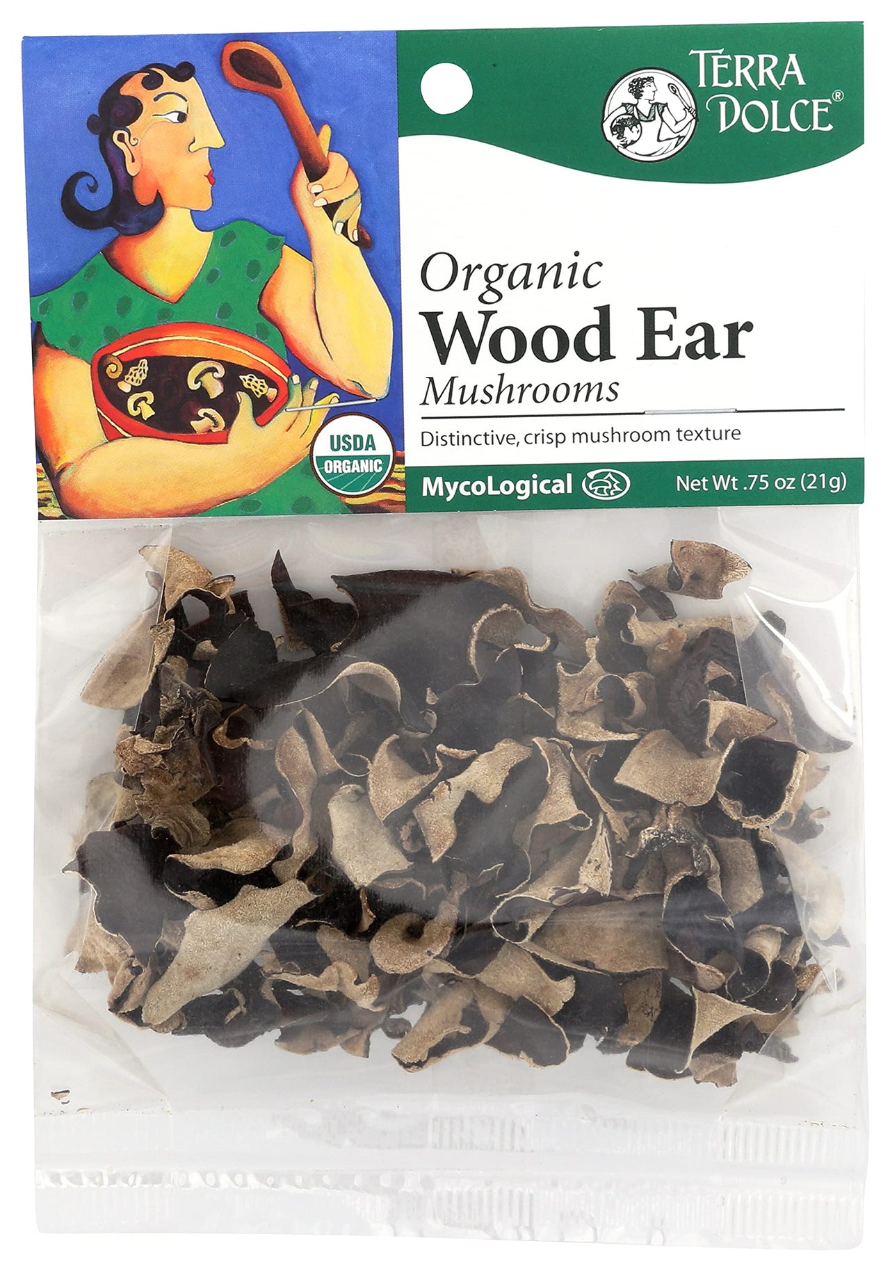 Terra Dolce Organic Wood Ear Mushrooms, 0.75 Ounce