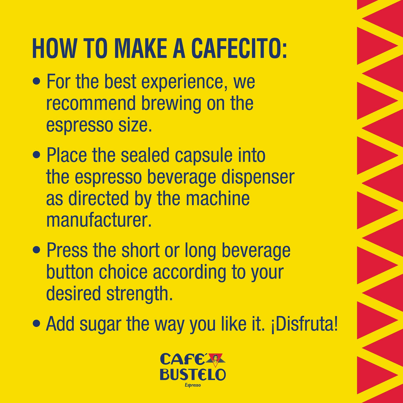 Caf Bustelo Espresso Dark Roast Coffee, 10 Count Capsules for Espresso Machines, 11 Intensity (Packaging May Vary)