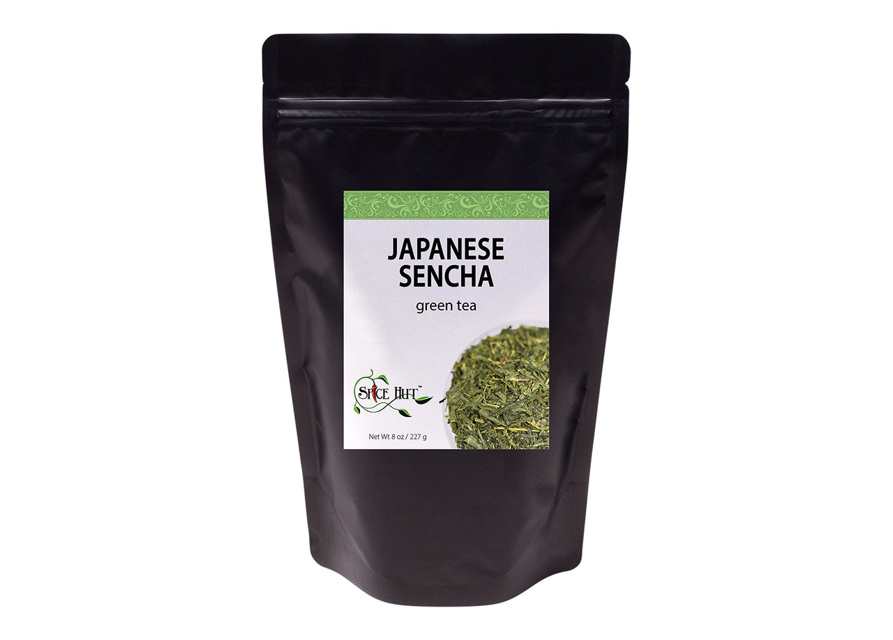 Japanese Sencha Green Tea, Loose Leaf Green Tea, Caffeine, Unflavored & Unsweetened | 8oz Bulk Tea, 80-100 Cups, Single Origin Premium Green Tea from Japan | The Spice Hut, First Sip of Tea