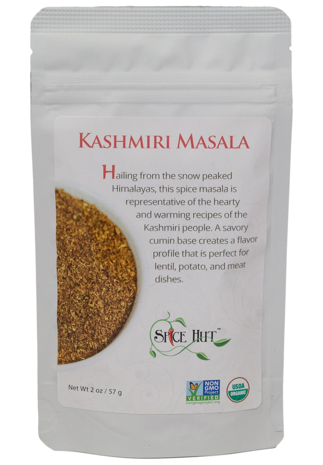 The Spice Hut Organic Kashmiri Masala Seasoning, Quick & Easy Spice Blend for Indian Cooking, 2 oz