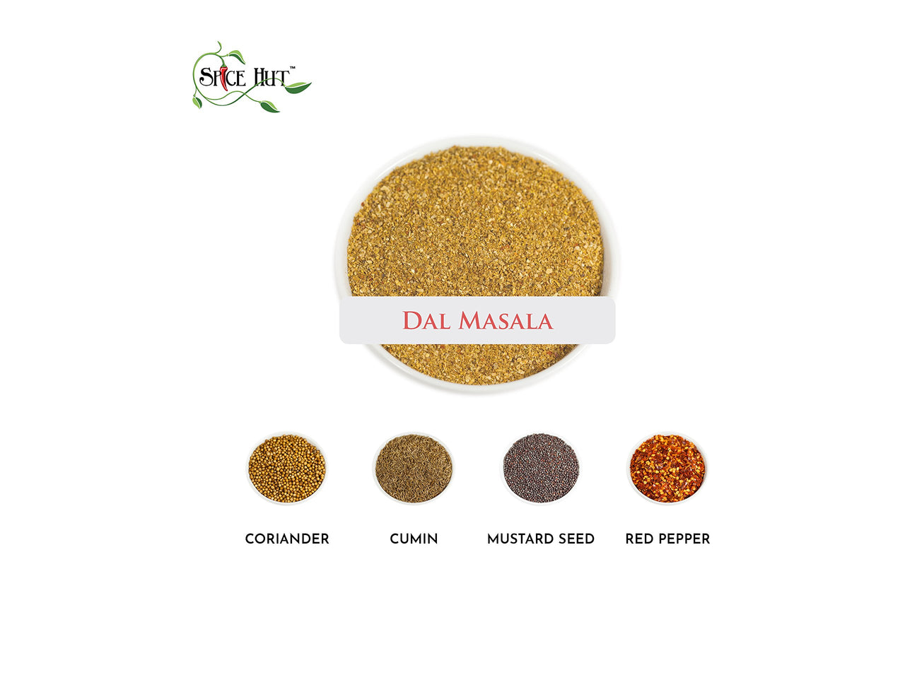 The Spice Hut Organic Dal Masala Seasoning, Quick & Easy Spice Blend for Indian Cooking, 2 oz