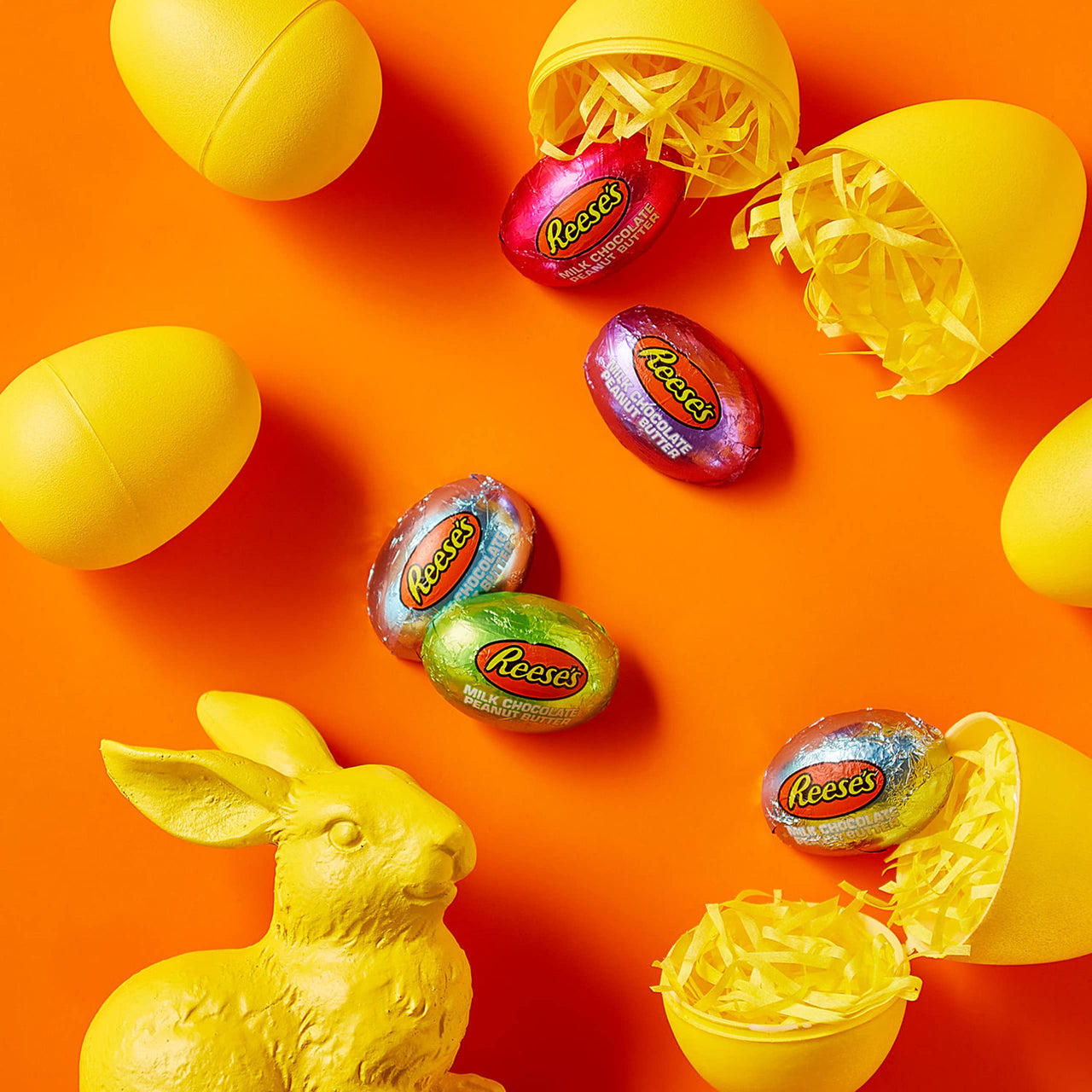 REESE's Milk Chocolate Peanut Butter Creme Eggs, Easter Candy, 9.1 oz Bag