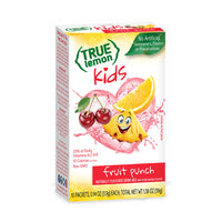 TRUE LEMON KIDS Fruit Punch (10 Packets) - Hydration for Kids - No Preservatives, No Artificial Flavors, No Artificial Sweeteners - Low Sugar Water Flavoring - Drink Mix for Kids - Kids Juice Powdered Drink Mix