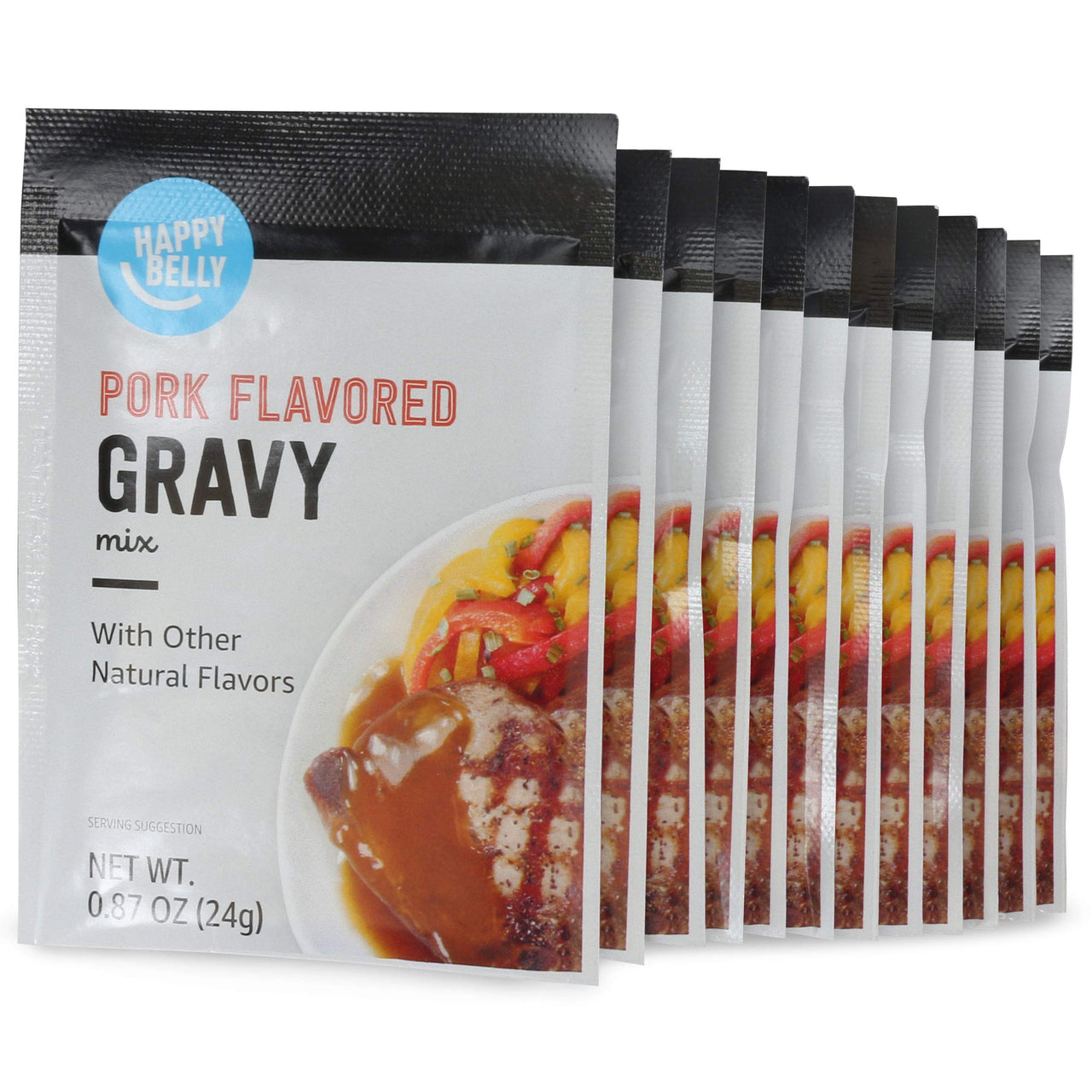 Happy Belly Pork Gravy Mix, 0.87 Oz (Pack of 12)