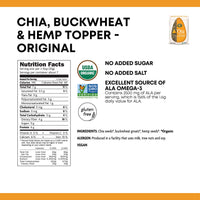 Qi'a Superfood Organic Gluten Free Original Chia, Buckwheat and Hemp Cereal Topper, 7.9 Ounce, Non-GMO, 6g Plant Based Protein, 2.5 grams of ALA Omega-3s, by Nature's  Path