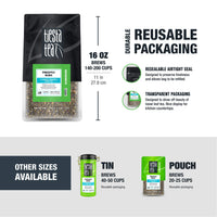 Tiesta Tea - Peaches N Green, Loose Leaf Smooth Peach Green Tea, Medium caffeine, Hot & Iced Tea, 12 oz Bulk Bag - 200 Cups, Green Tea Loose Leaf