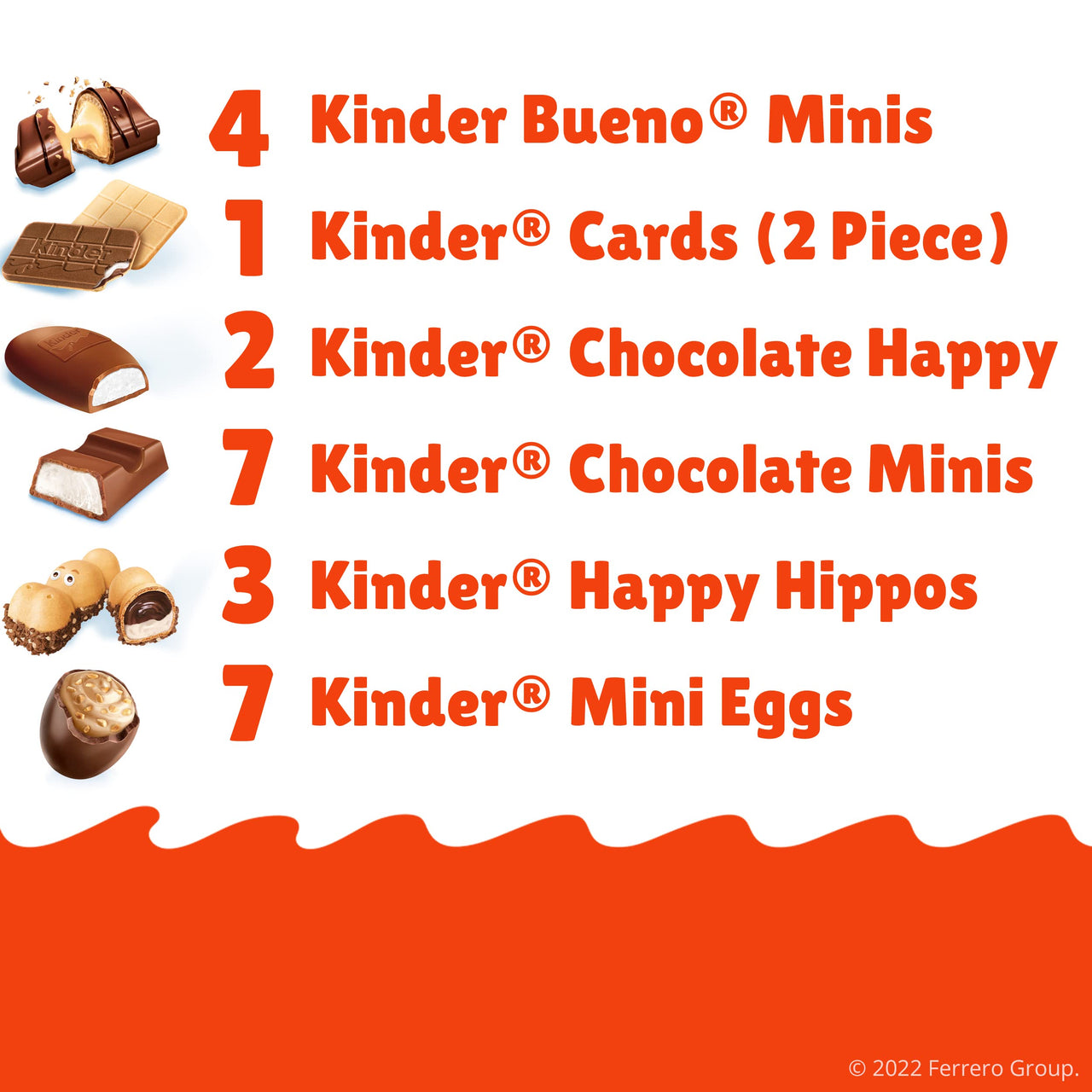 Kinder Holiday Advent Calendar, Individually Wrapped, Chocolate Advent Calendar 2022, 7.1 Ounces, 1 Pack, 24 Pieces