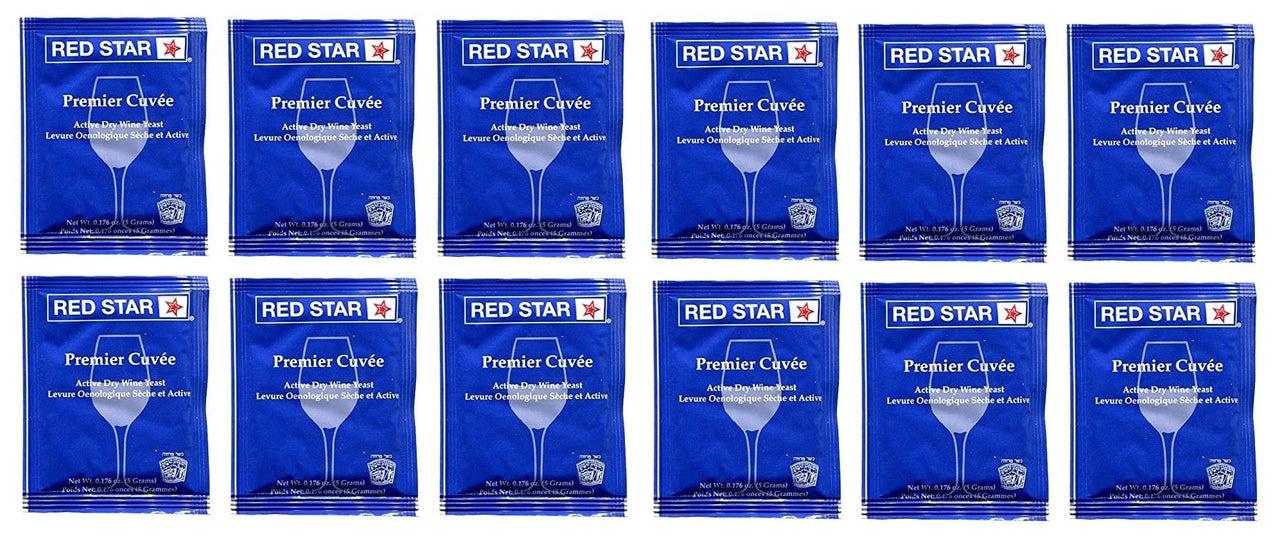 Red Star Premier Cuvee Wine Yeast - Pack of 12 - North Mountain Supply Fresh Yeast