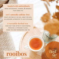 Blueberry Rooibos, Loose Leaf Tea - Elderberry, Hibiscus, Apple - Caffeine Free, Immune Boost Cold Care, Hot & Iced | bulk 8oz, 80-100 cups | The Spice Hut, First Sip of Tea