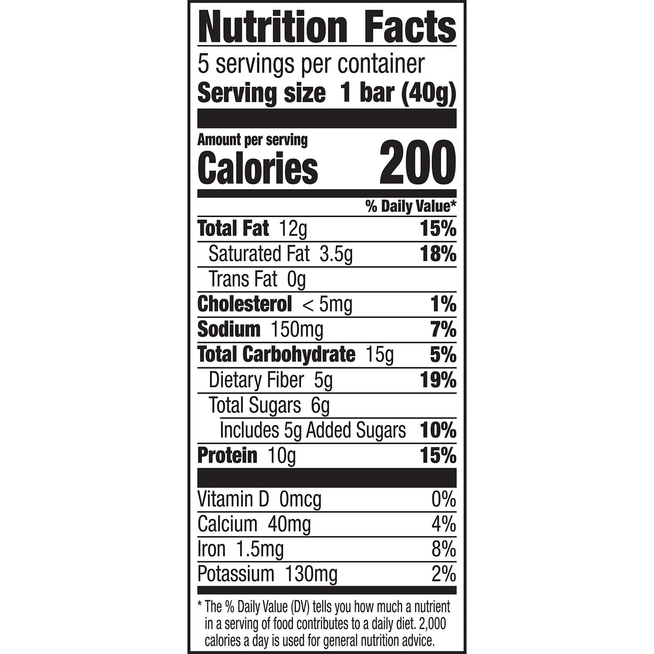 Nature Valley Chewy Protein Bars, Peanut Almond Dark Chocolate, 7.1 oz, 5 Count Box