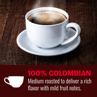 Hills Bros Single Serve Coffee Pods, 100% Colombian Ground Coffee, Medium Roast, 12 Count  Keurig Compatible, Roasted 100% Arabica Coffee Beans, Smooth Balanced Flavor