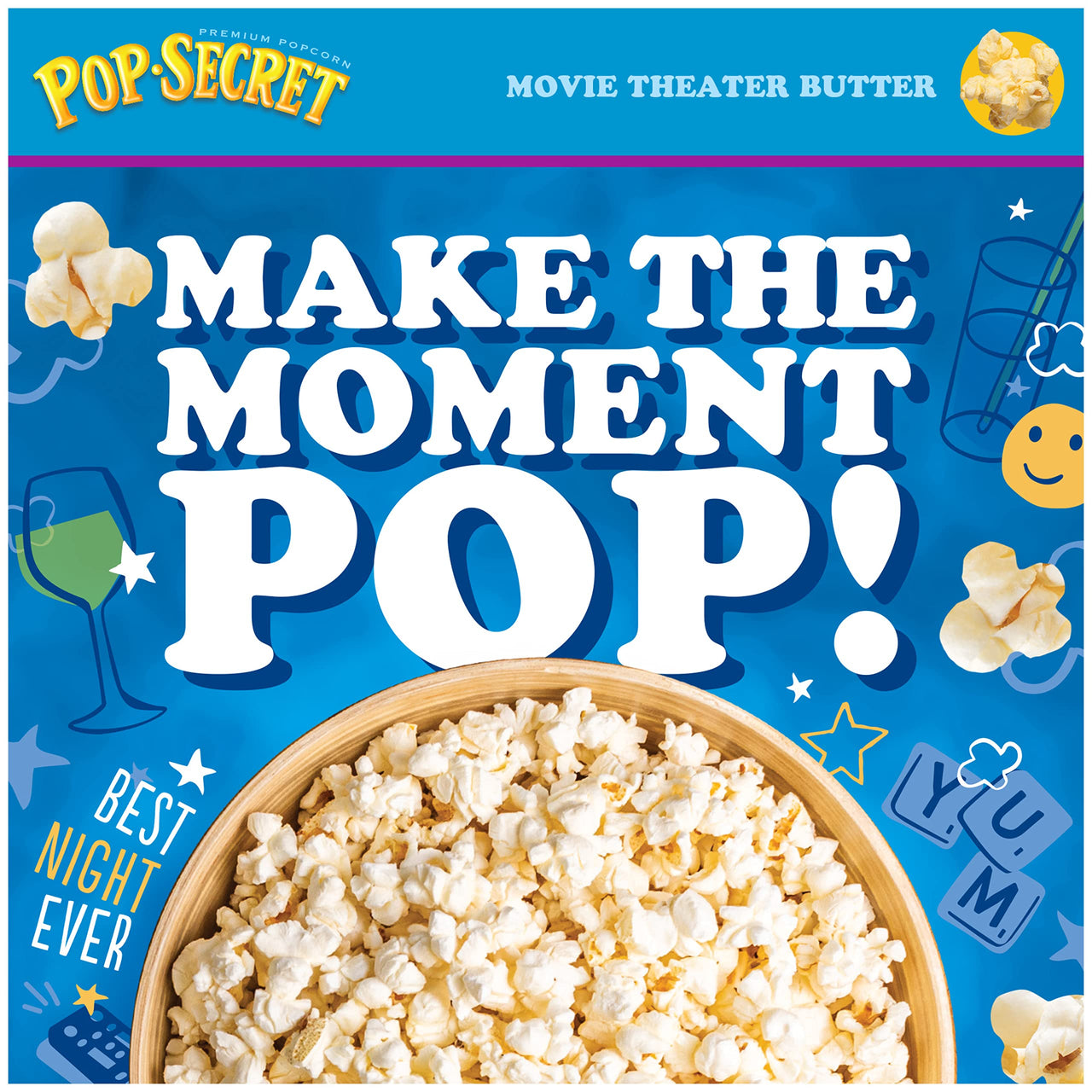 Pop Secret Popcorn, Movie Theater Butter, Microwave Popcorn Bags, 3 Count Box