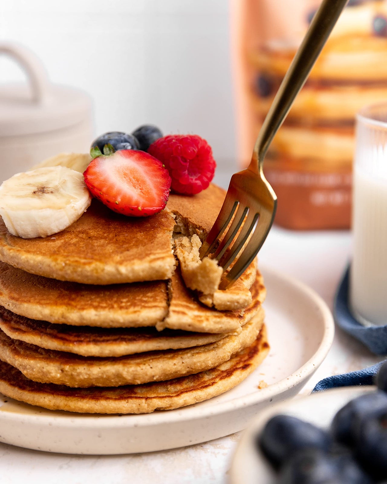 Miss Jones Baking Original Oat Pancake and Waffle Mix - Made with Oat Flour, Gluten Free, 10g of Protein, 100% Whole Grains (Pack of 1)