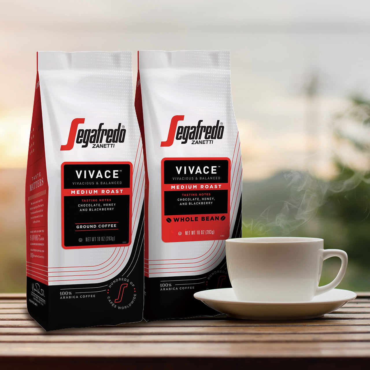 Segafredo Zanetti Tempo Blend Whole Bean Coffee, Vivace Medium Roast  10 Oz Bag  Made With Arabica Coffee, World-Class Coffee Experience, Vivacious & Balanced Flavor