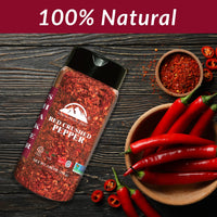 Himalayan Chef Red Crushed Pepper Shaker - Organically Crushed Red Chili Pepper Flakes Great for Pizza, Chowder, Seafood, and Pasta (3.88 Oz)
