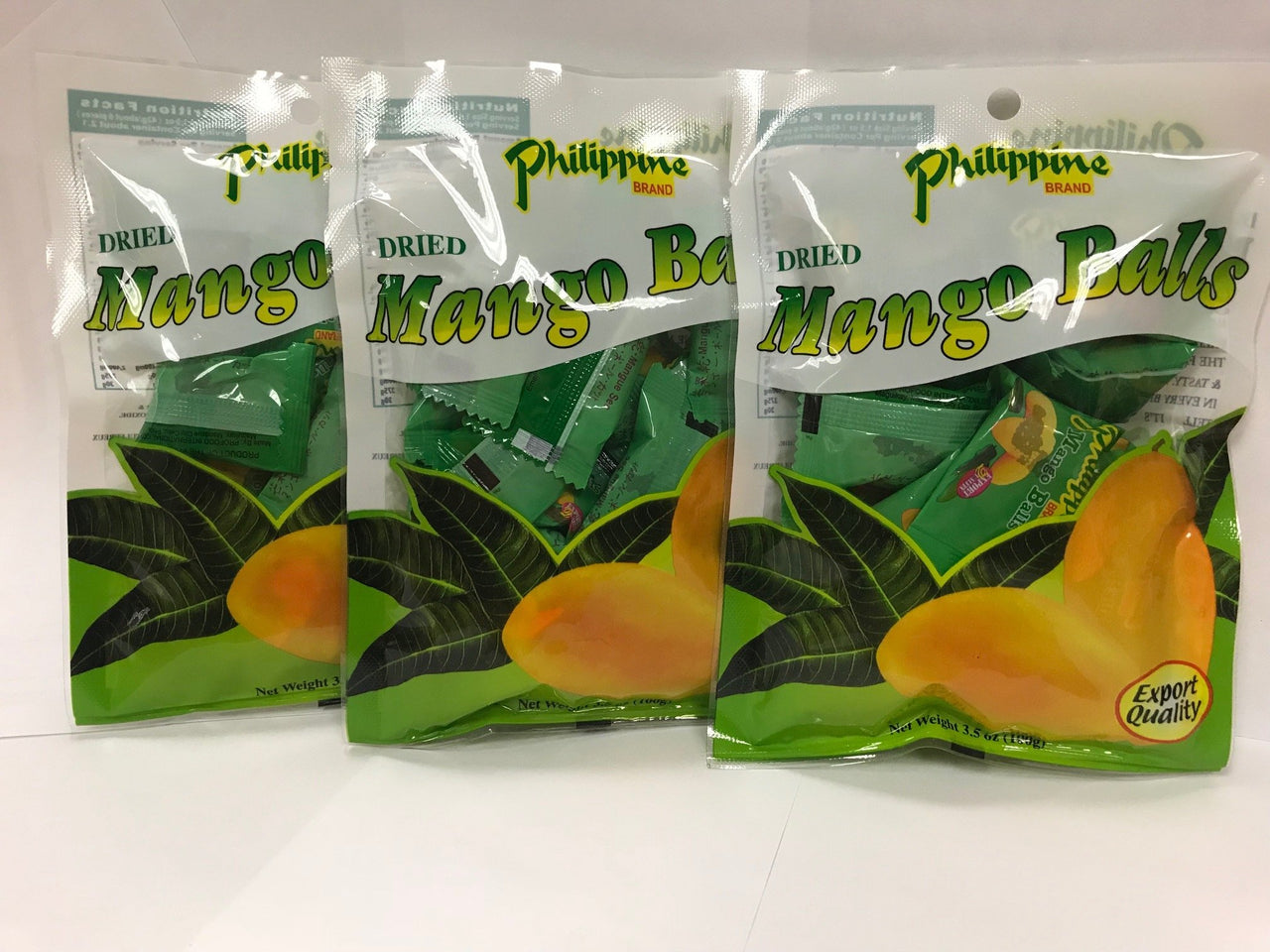 Philippine Brand Dried Mango Balls, 3.5-Ounce Pouches (Pack of 10)
