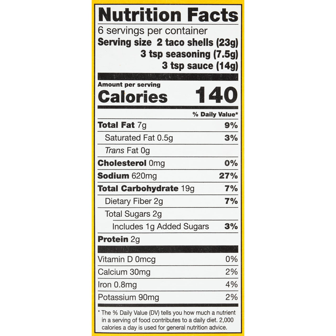 Garden of Eatin' Taco Dinner Kit, Yellow Corn, 12 Taco Shells