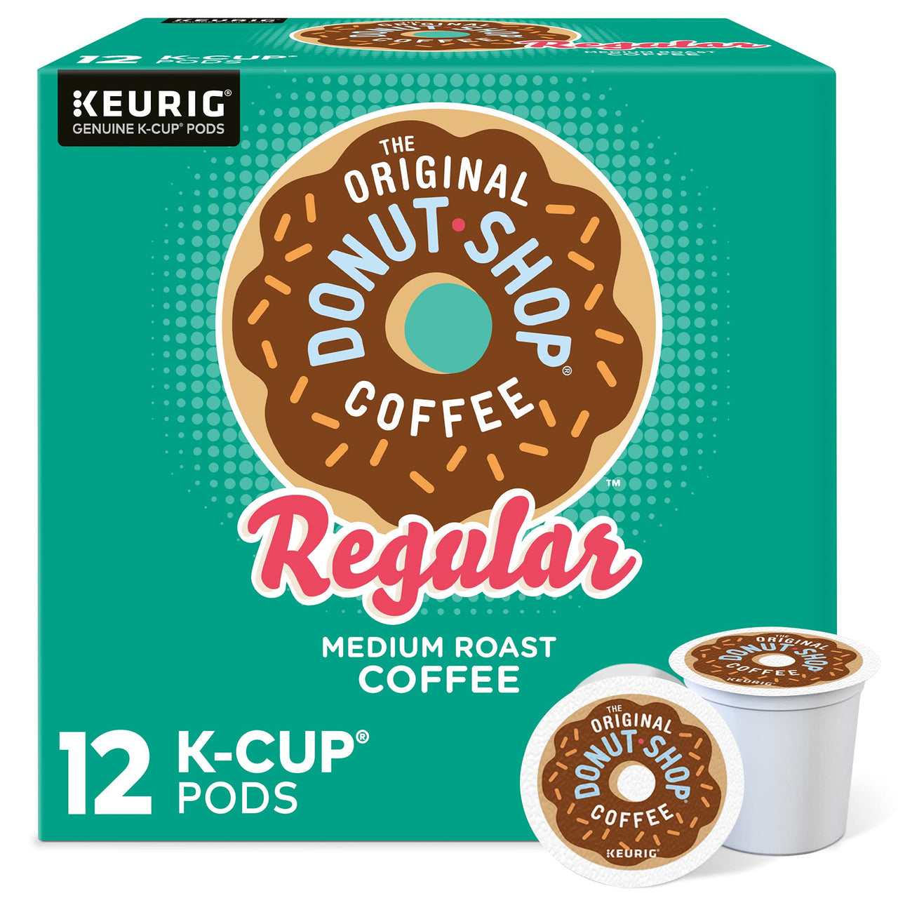 The Original Donut Shop Regular Keurig Single-Serve K-Cup Pods, Medium Roast Coffee, 12 Count