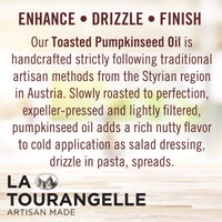 La Tourangelle, Toasted Pumpkin Seed Oil, Great for Cooking, Salad Dressings, Pastas, and Spreads - Health and Beauty Oil, 8.45 fl oz