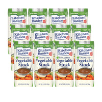 Kitchen Basics Unsalted Vegetable Stock, 8.25 oz Carton, (Pack of 12)