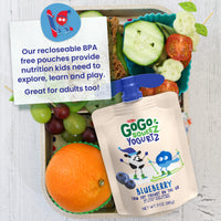 GoGo squeeZ yogurtZ Blueberry, 3 oz. (4 Pouches) - Kids Snacks Made from Real Yogurt Fruit - Pantry Friendly Snack, No Fridge Needed - No Preservatives - Kosher Certified - Gluten Free Snacks for Kids