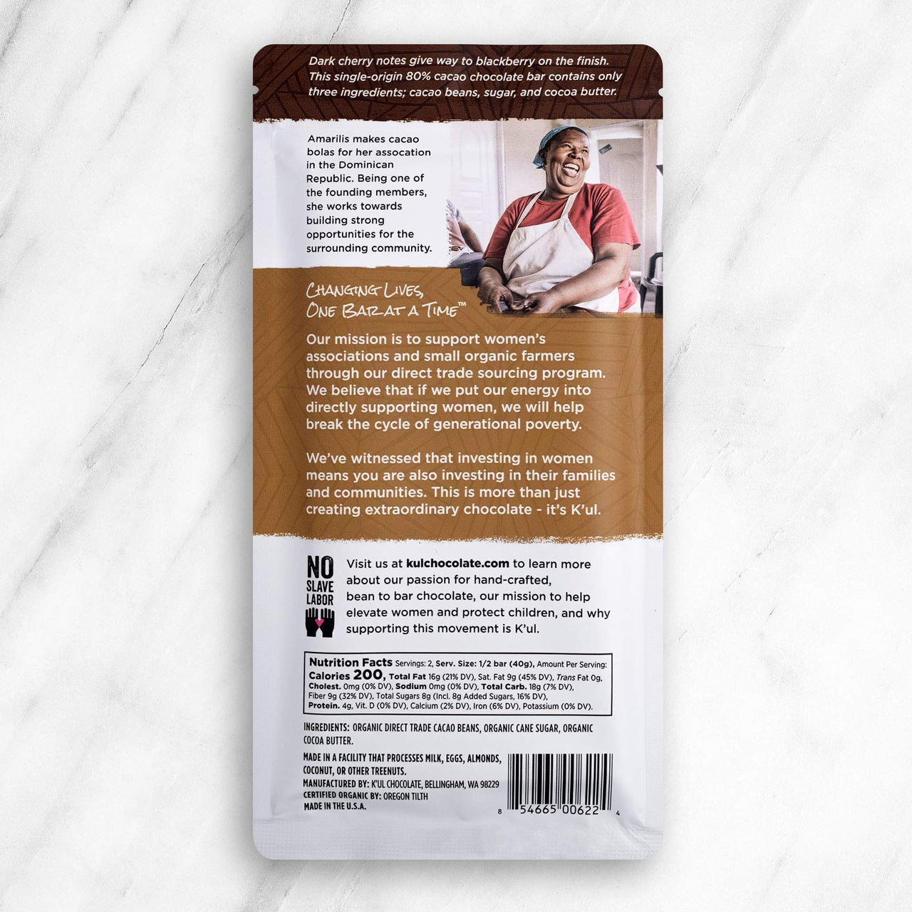 K'UL Chocolate Bars | 4 Pack Pure Dark Chocolate 80% Cacao | Organic, Vegan Chocolate, Gluten Free, Soy Free, Non-GMO, Bean-to-Bar, Fair Trade Dark Chocolate