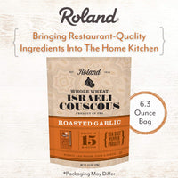 Roland Foods Roasted Garlic Whole Wheat Israeli Couscous, Sourced in the USA, 6.3-Ounce Pouch