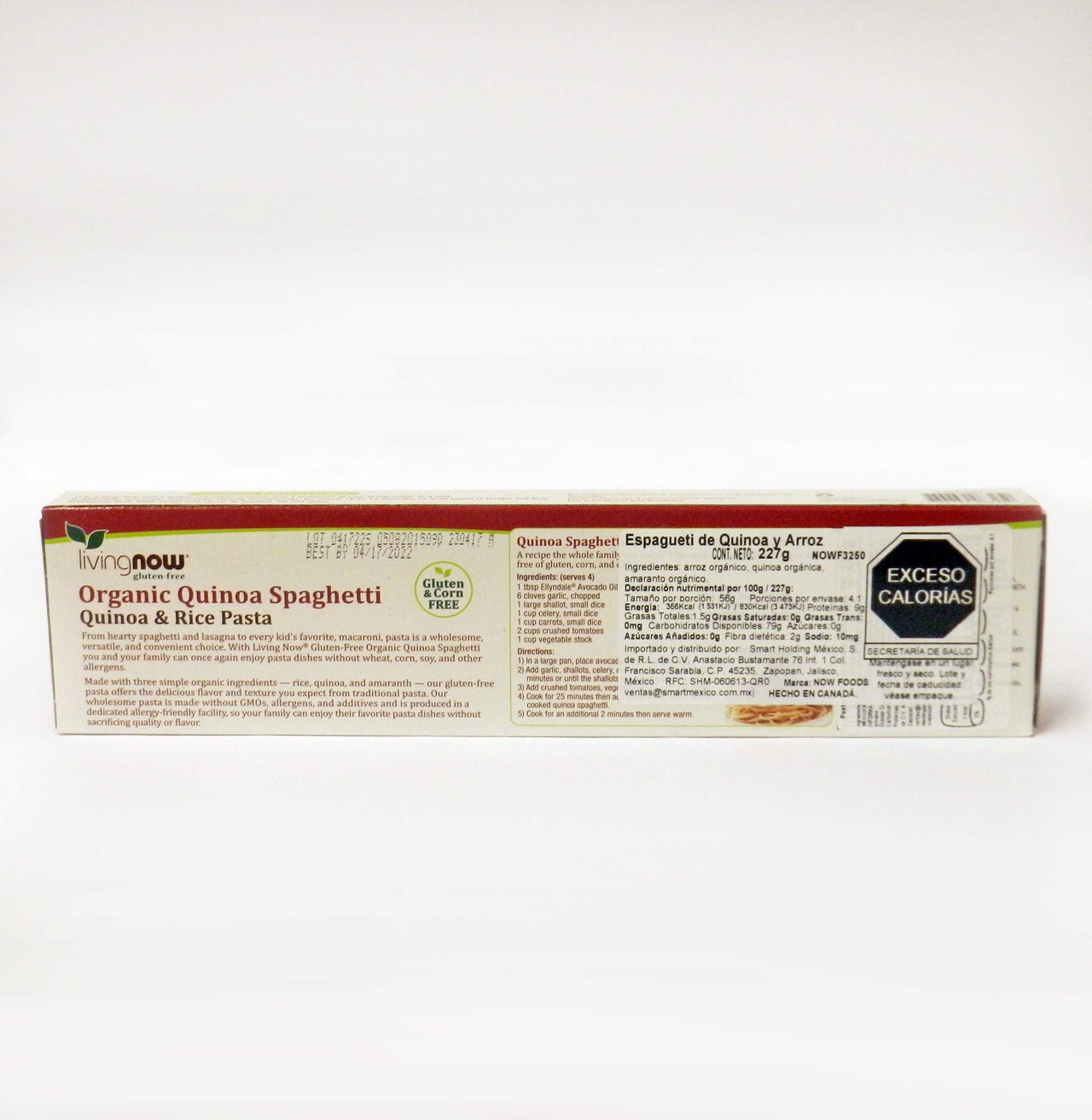 NOW Foods, Organic Quinoa Spaghetti, Gluten-Free, Corn-Free, Non-GMO, Quinoa and Rice Pasta, 8-Ounce