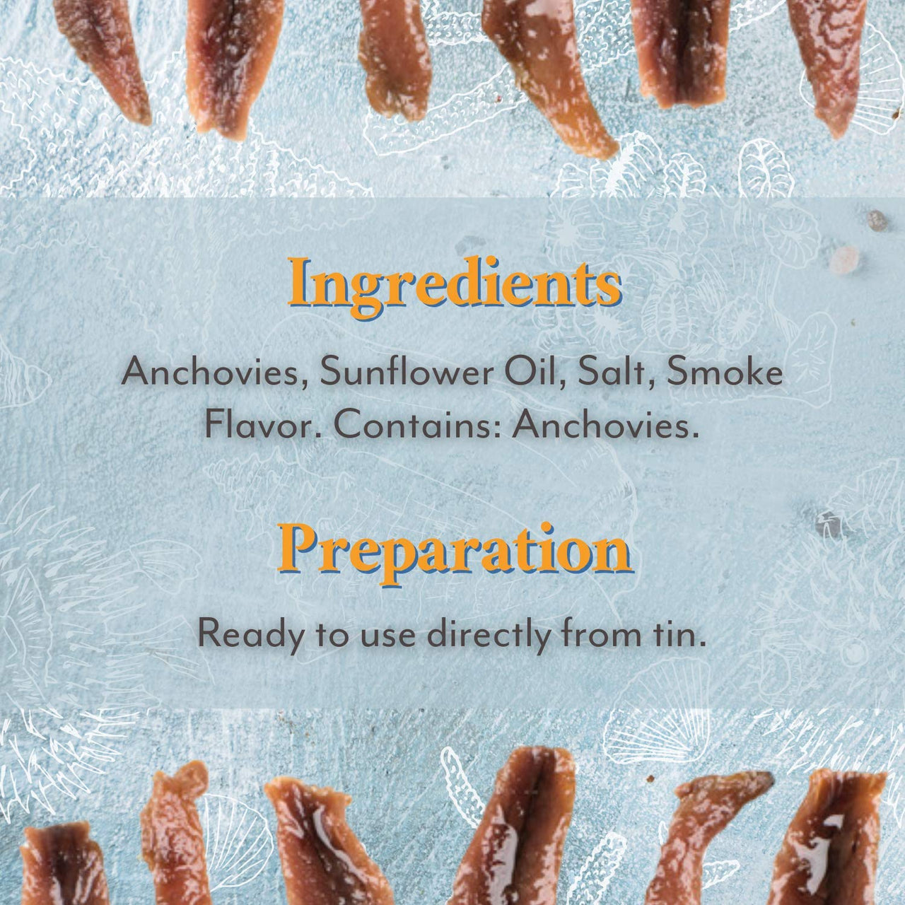 Roland Foods Smoked Anchovy Fillets Packed in Sunflower Oil, Wild Caught from Spain, 1.8-Ounce Tin