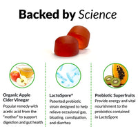 Force Factor ProbioSlim Apple Cider Vinegar Gummies with Organic Apple Cider Vinegar and LactoSpore Probiotics and Prebiotics to Support Digestion, Metabolism, and Immune Health, 60 Gummies