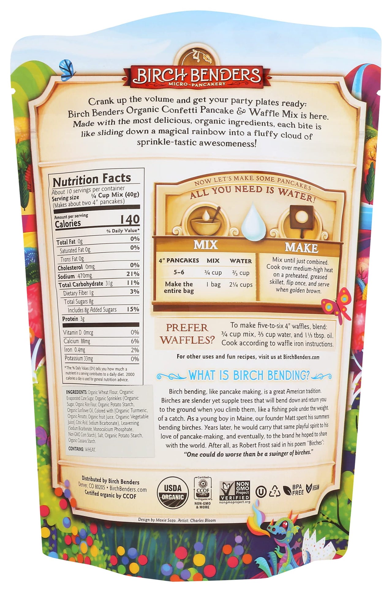 Birch Benders Organic Confetti Pancake & Waffle Mix, 14 OZ
