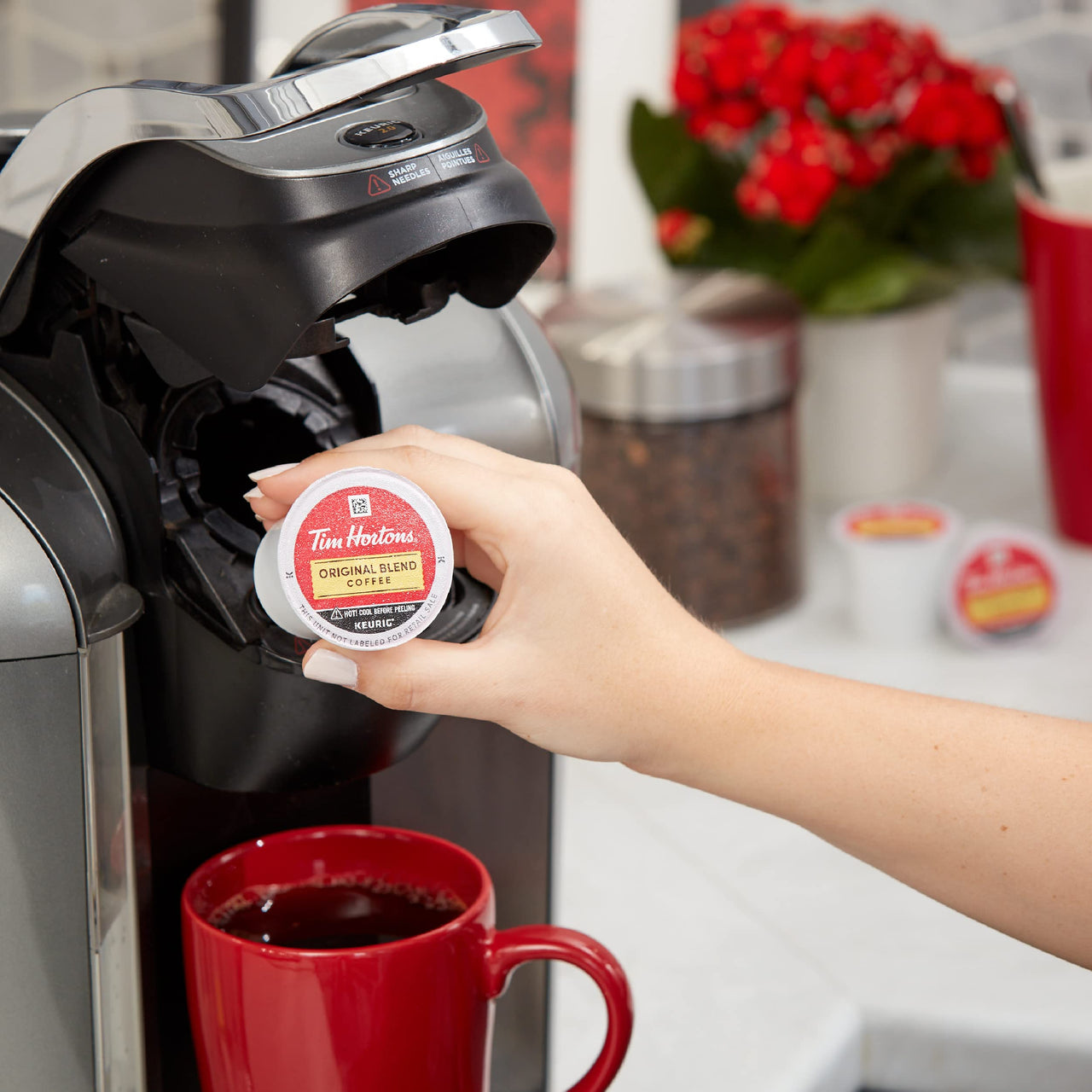 Tim Hortons Original Blend, Medium Roast Coffee, Single-Serve K-Cup Pods Compatible with Keurig Brewers, 12ct K-Cups (Pack of 2)