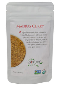 The Spice Hut Organic Madras Curry Seasoning, Quick & Easy Spice Blend for Spicy Indian Cooking, 2 oz