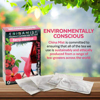 China Mist Iced Tea Naturally Flavored Herbal, Each Tea Bag Yields 1/2 Gallon Berry Hibiscus 4 Count