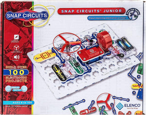 Snap Circuits Jr. SC-100 Electronics Exploration Kit, Over 100 Projects, Full Color Project Manual, 28 Parts, STEM Educational Toy for Kids 8 + Standard Packaging