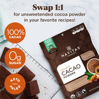 Navitas Organics Cacao Powder, 8oz. Bag, 15 Servings  Organic, Non-GMO, Fair Trade, Gluten-Free