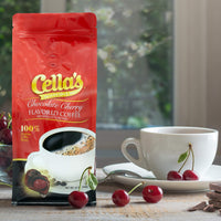 Cella's  Coffee Flavored Ground Coffee - Premium Arabica, Chocolate Cherry, (12 Ounce)
