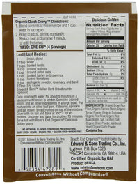 Road's  End Organics Gluten Free Golden Gravy Mix, 1 Ounce Pouch (Pack of 12)