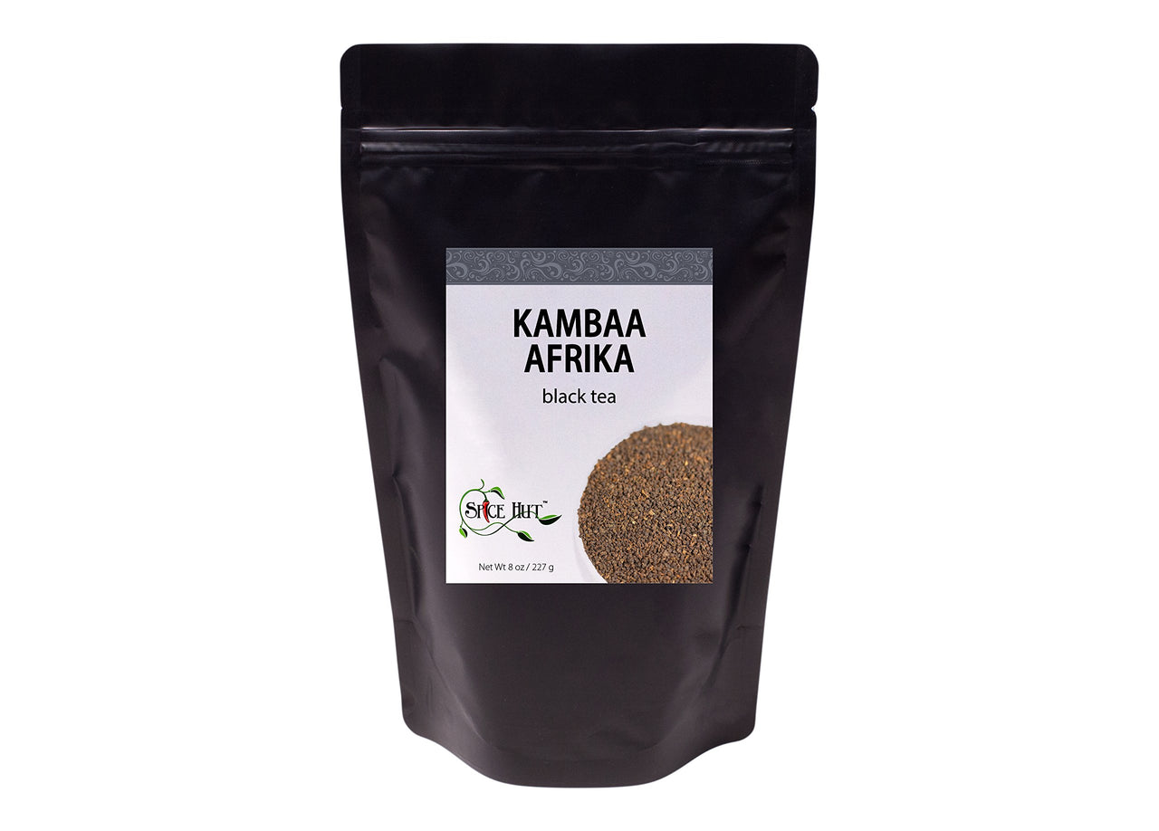 Kambaa Kenya Afrika Tea, Loose Leaf Kenyan Black Tea, Caffeine, Hot & Iced Tea | 8oz Bulk Tea, 80 -100 Cups - Broken Orange Pekoe Loose Leaves Tea Single Origin 100% Pure Unblended & Unflavored | The Spice Hut, First Sip of Tea