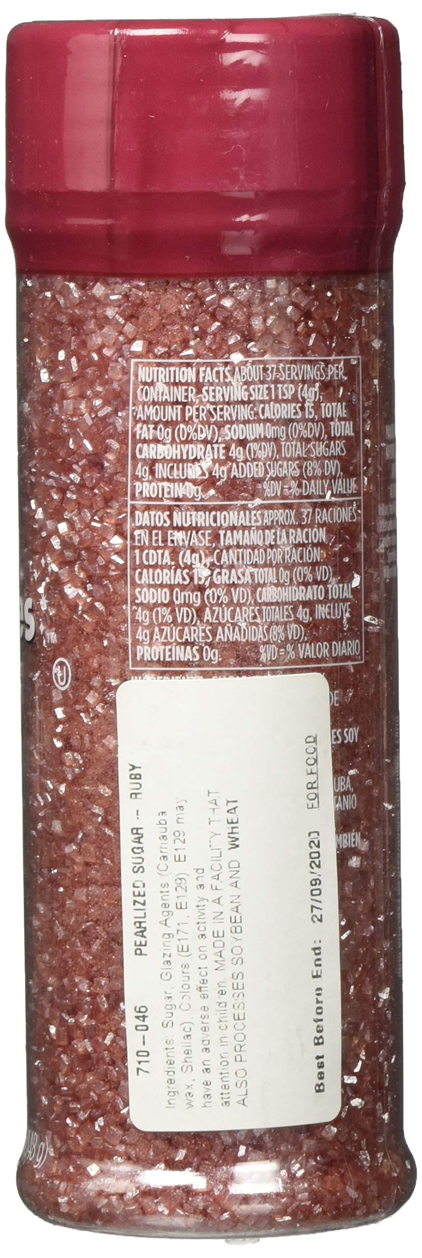 Wilton Pearilized Sugar Food Decorative, Ruby