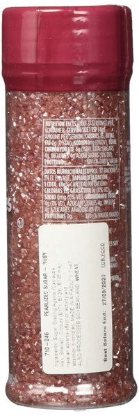 Wilton Pearilized Sugar Food Decorative, Ruby